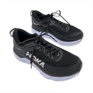 Hoka One One Bondi 7 Black Low Top Running Sneakers Women’s Size US 8 Wide